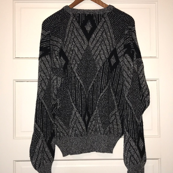 {vintage} patterned oversized sweater - Picture 4 of 4